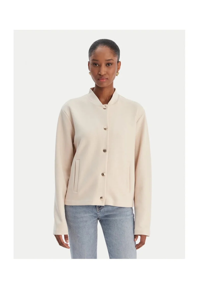 Cardigan dama,  dungi, bej, 50% poliester, 44% modal, 6% elastan