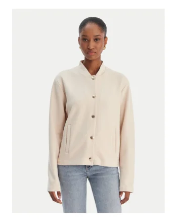 Cardigan dama,  dungi, bej, 50% poliester, 44% modal, 6% elastan