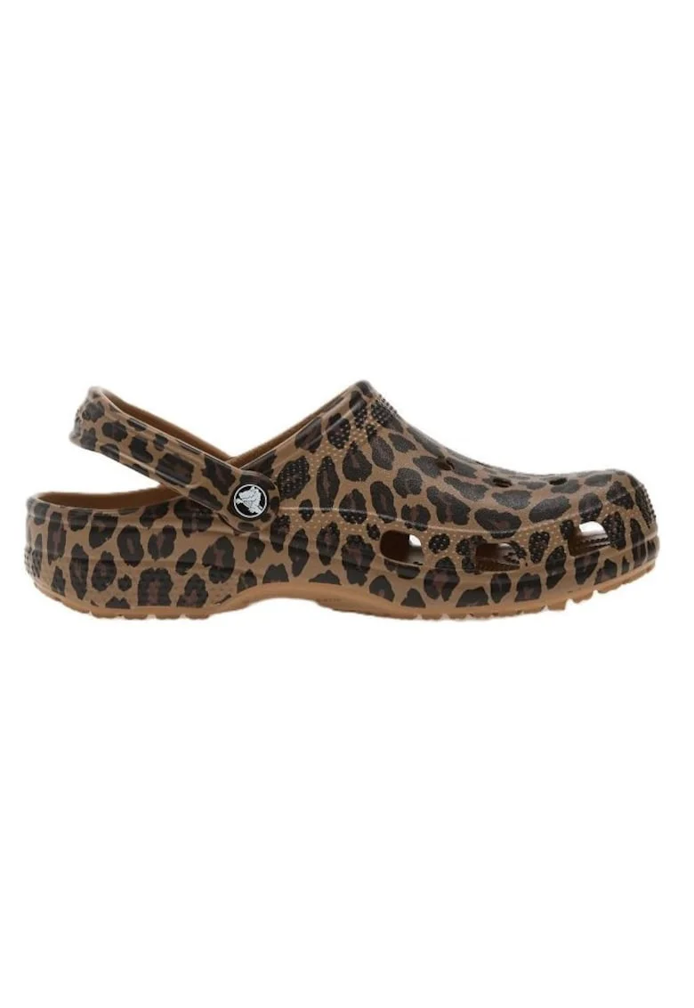 Papuci dama Classic Animal Clog,  Sintetic, Maro,