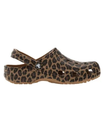 Papuci dama Classic Animal Clog,  Sintetic, Maro,