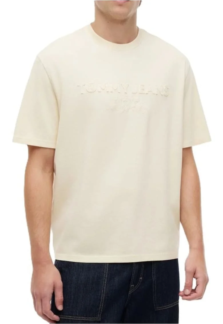 Tricou barbati,  Bumbac, Crem,