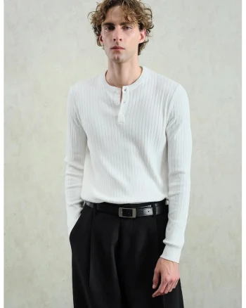 Bluza albă  Slim Fit, Alb