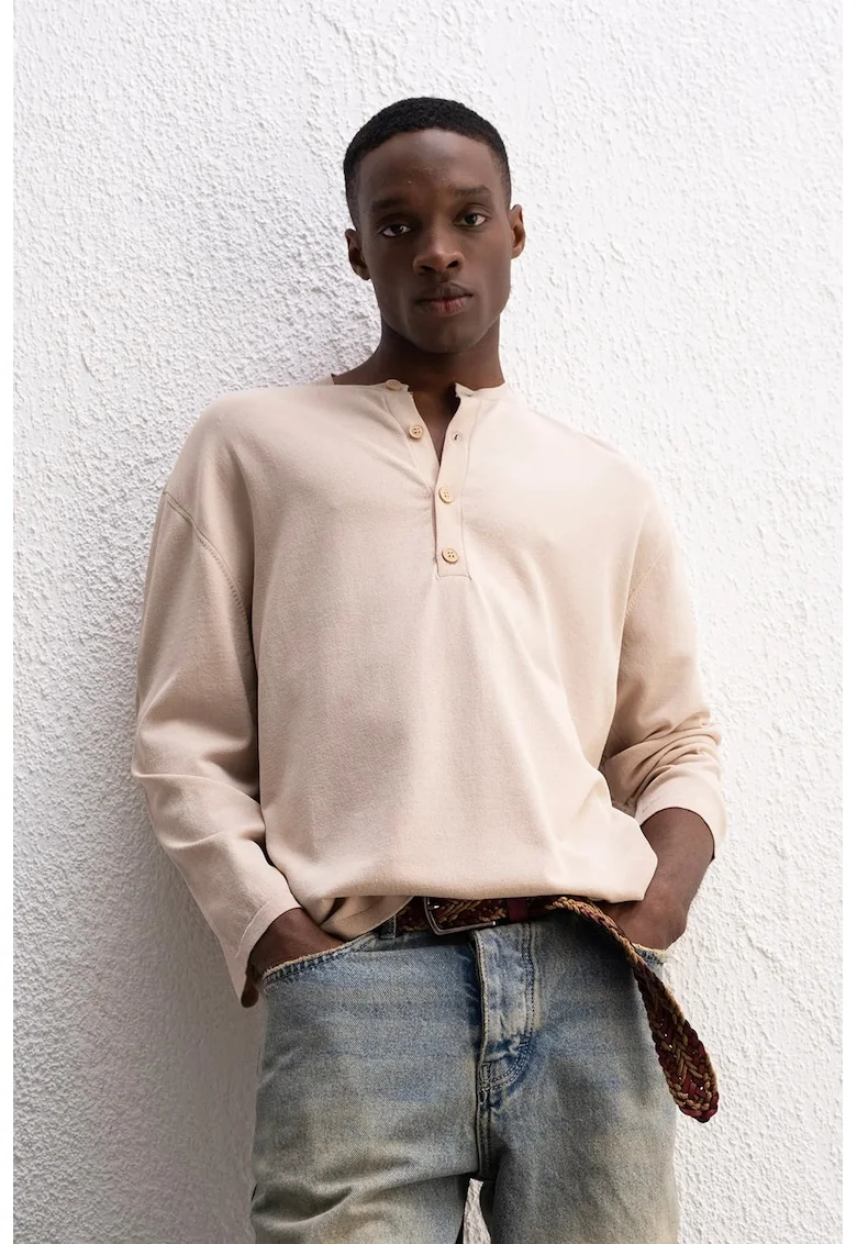 Bluza  maneca lunga, Bej