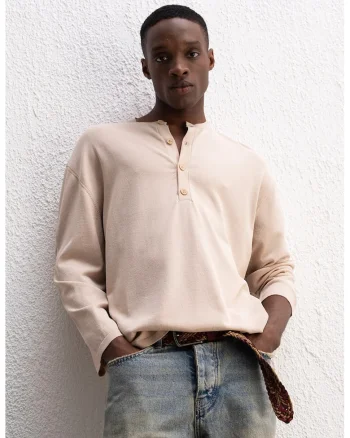 Bluza  maneca lunga, Bej