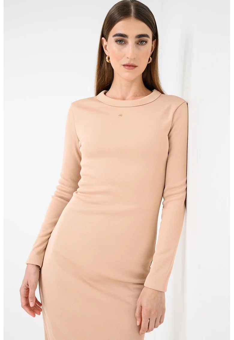 Rochie midi cambrata, Portocaliu