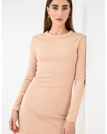 Rochie midi cambrata, Portocaliu