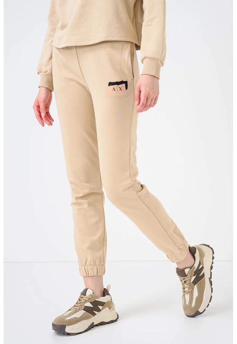 Pantaloni de trening cu buzunare laterale, Bej