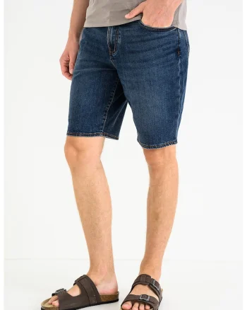 Blugi scurti slim fit, Albastru inchis