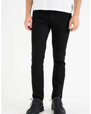 Blugi slim fit cu talie medie, Negru