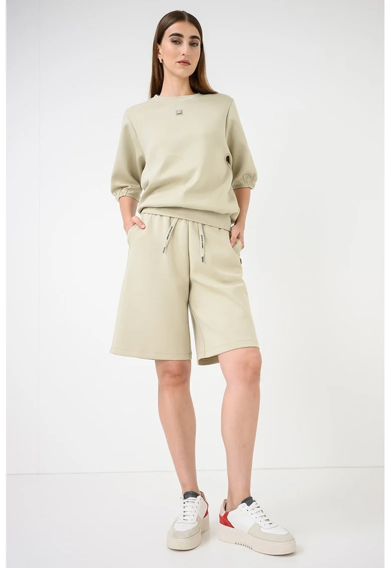 Pantaloni de trening cu snur de ajustare, Bej deschis