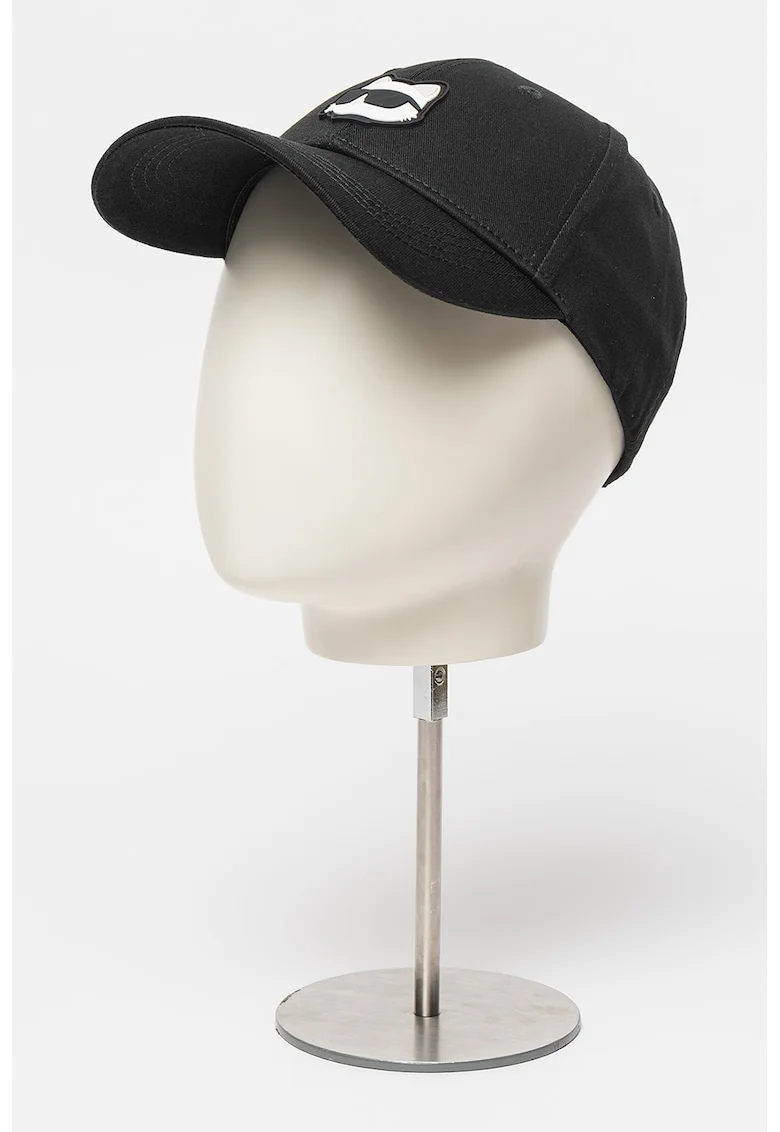 Sapca cu aplicatie logo, Negru, Negru