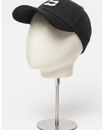 Sapca cu aplicatie logo, Negru, Negru