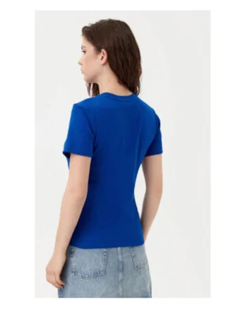 Tricou Dama,  Albastru, bumbac,