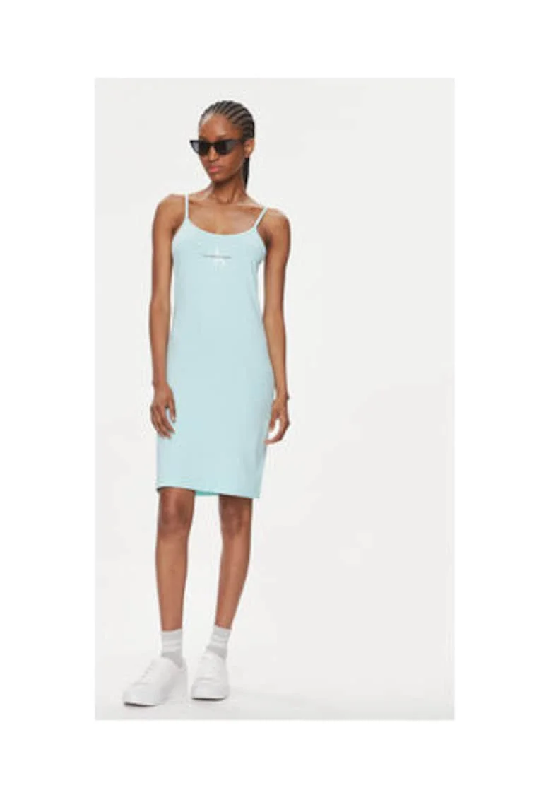 Rochie de vara,  albastru deschis, bumbac 95%, elastan 5%,