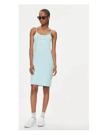 Rochie de vara,  albastru deschis, bumbac 95%, elastan 5%,