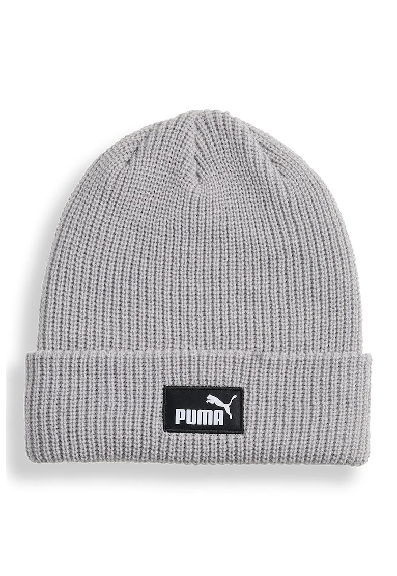 Caciula unisex cu logo, Gri deschis