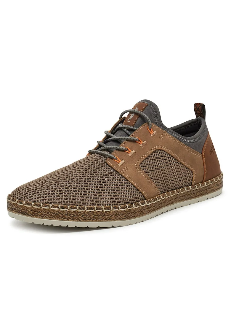 Pantofi barbati,  maro, textil, piele naturala