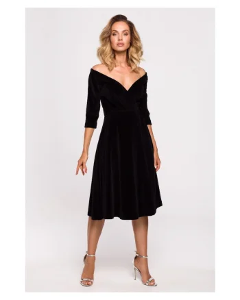 Rochie midi, Bumbac, Roz