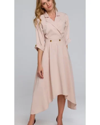 Rochie cu nasturi decorativi,  Poliester