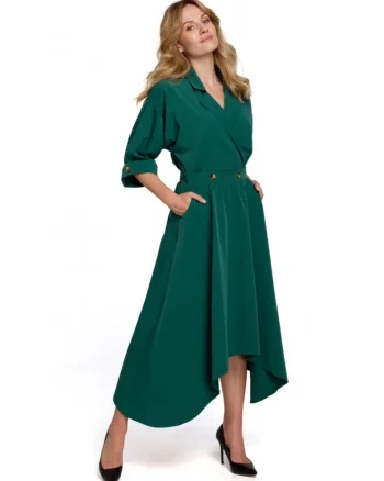 Rochie cu nasturi decorativi,  Poliester