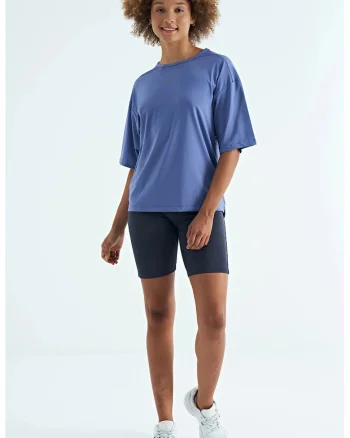Tricouri dama,  tricou supradimensionat, mov lila, 95% poliester, 5% elastan