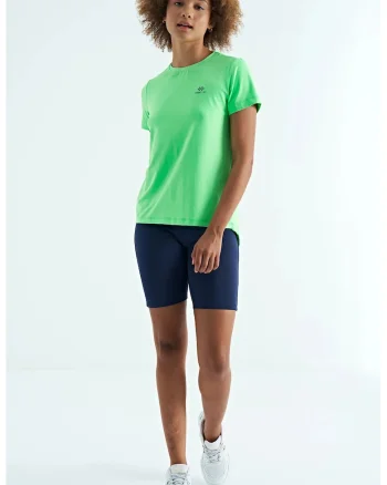 Tricou  femei, lejer, verde, poliester-elastan