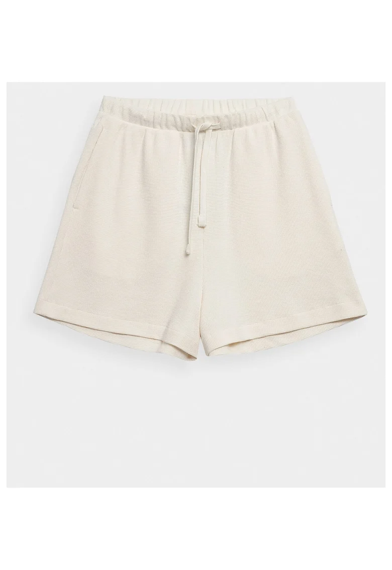 Pantaloni scurti dama,  302741960, Bumbac/Poliester, Verde, Ecru