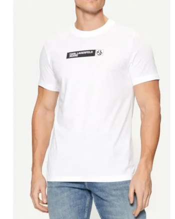 Tricou barbati,  KLJ SLIM GRAPHIC TEE, alb, bumbac
