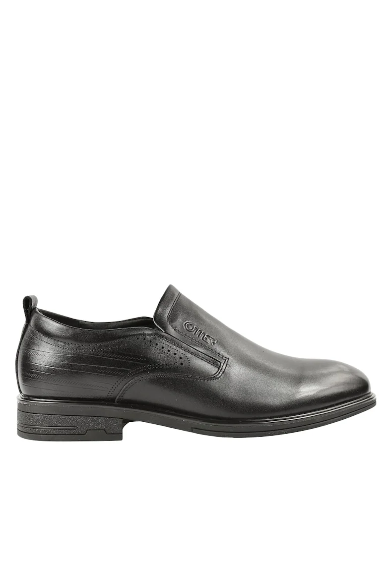 Pantofi casual  E670003A negru din piele naturala, Negru