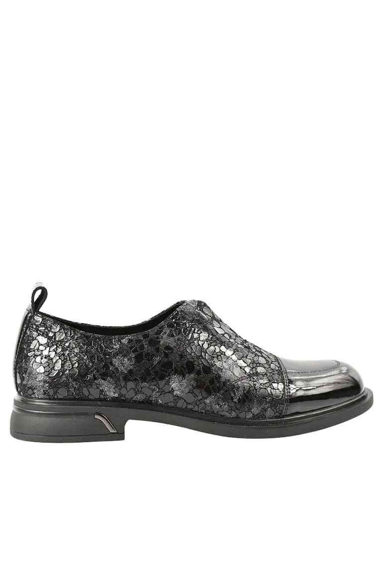 Pantofi casual  negru lacuit, Negru