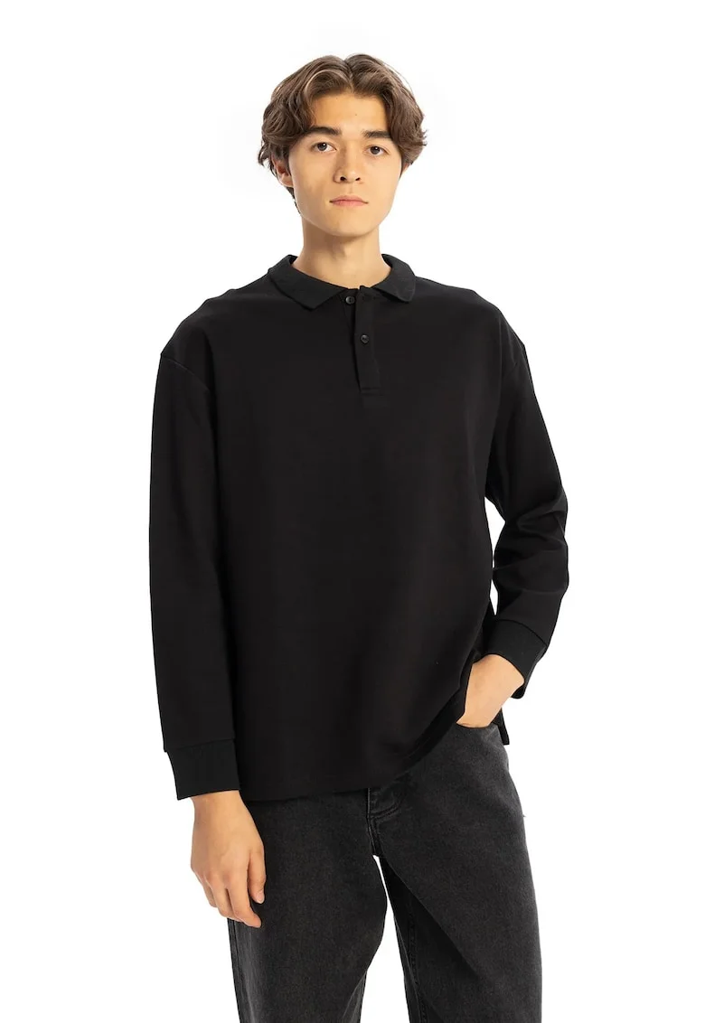 Bluza polo  Regular Fit, Negru