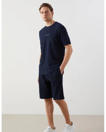 Pantaloni scurti de trening cu snur, Negru