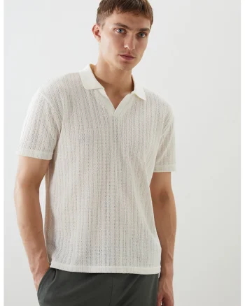 Tricou polo uni, Alb murdar