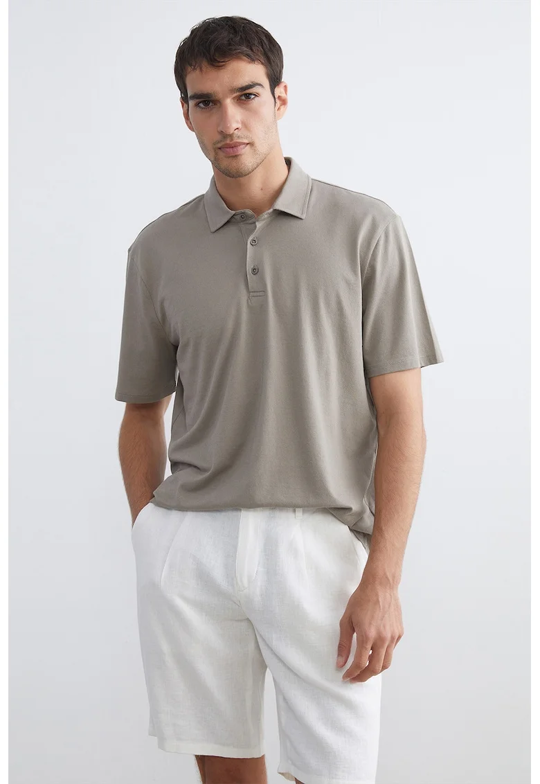 Tricou polo cu croiala regular-fit, Bej