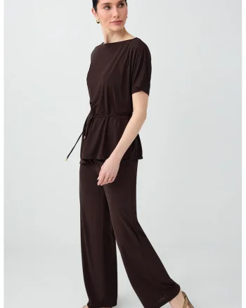 Pantaloni uni relaxed fit, Maro