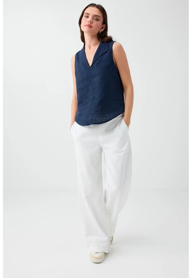 Blugi relaxed fit, Alb