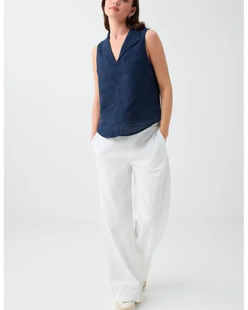 Blugi relaxed fit, Alb