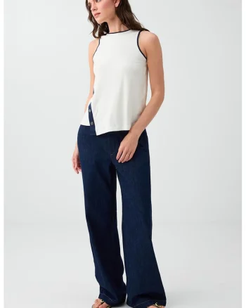 Blugi relaxed fit, Bleumarin