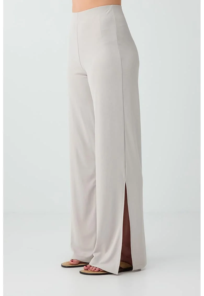 Pantaloni cu slituri laterale, Grej