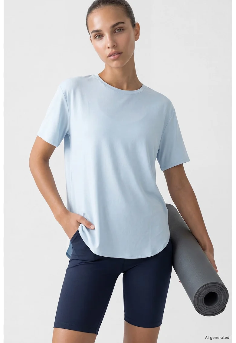 Tricou lejer din amestec de modal, Albastru deschis