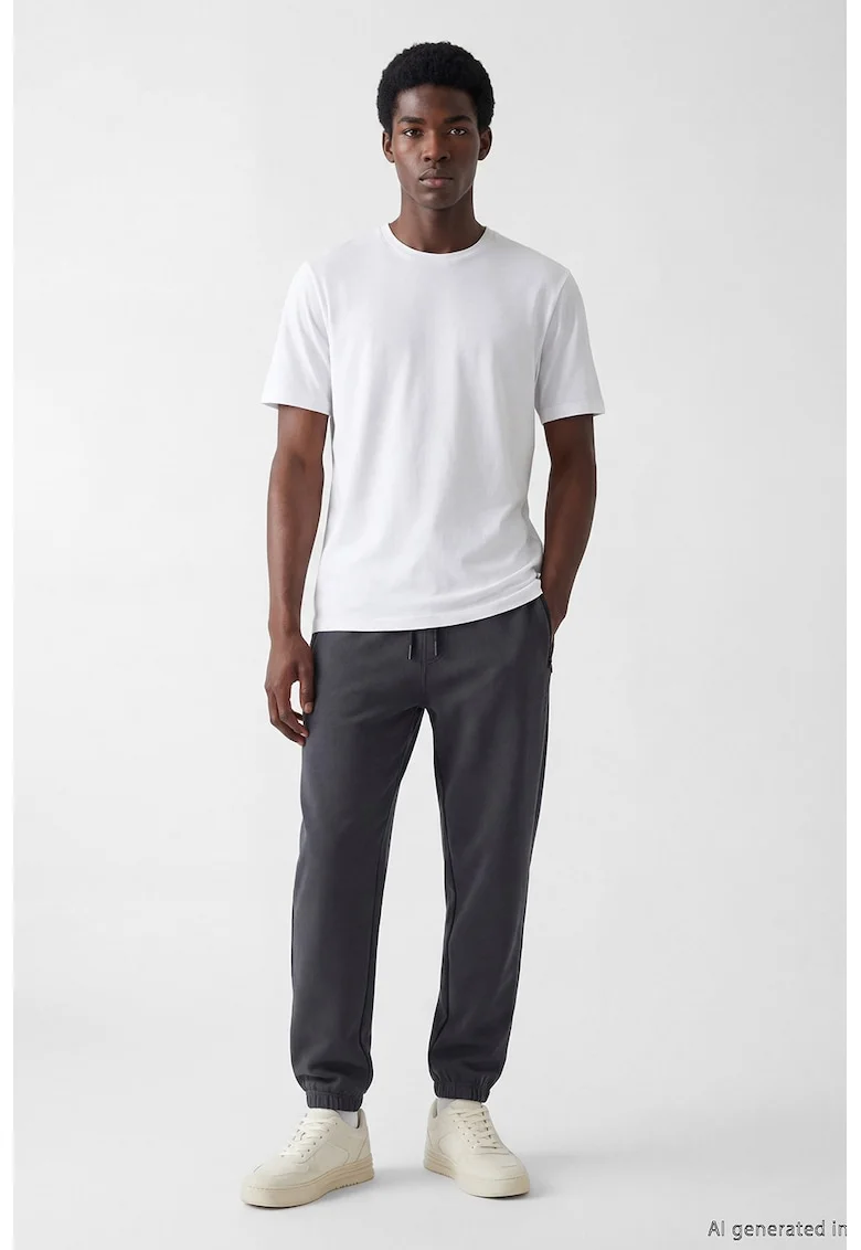 Pantaloni de trening cu snur, Gri grafit
