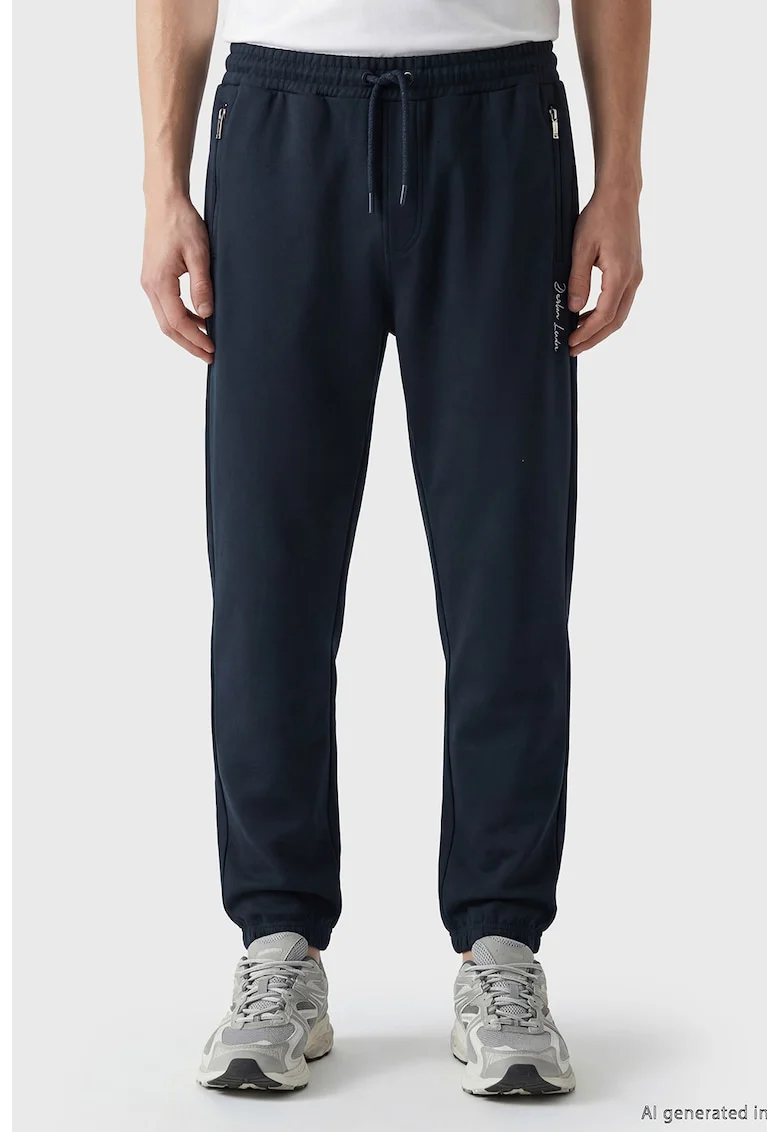 Pantaloni de trening cu snur, Albastru ultramarin