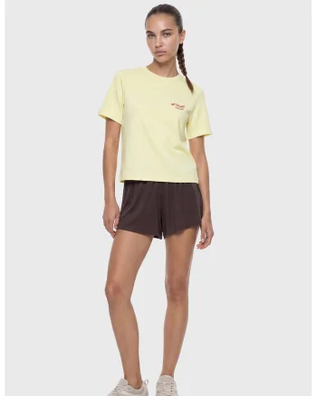 Tricou din amestec de modal, Galben pastel
