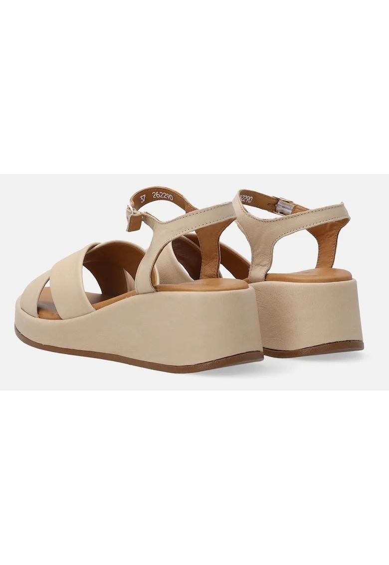 Sandale din piele demi-wedge