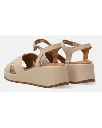 Sandale din piele demi-wedge