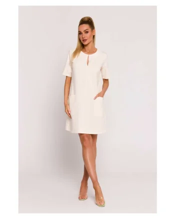 Rochie trapez cu buzunare