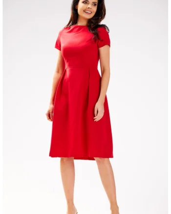 Midi Rochie Maneca scurta, Elegant A592