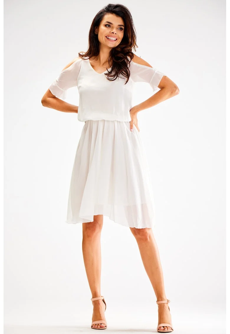 Midi Rochie Maneca scurta, in V A656