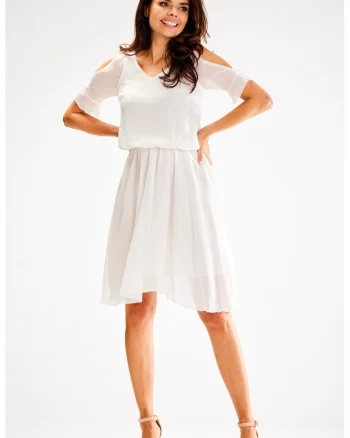Midi Rochie Maneca scurta, in V A656