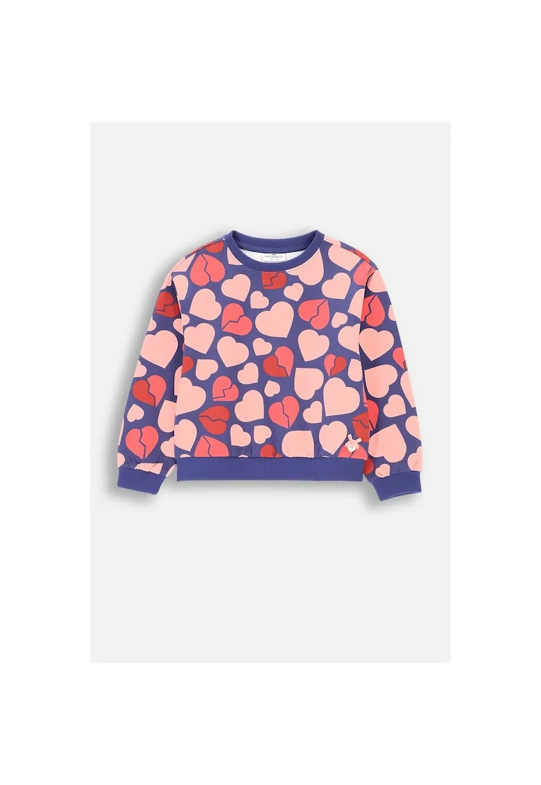 Bluza sport cu imprimeu cu inimi